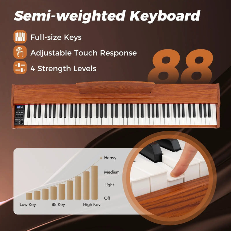 88-Key Keyboard Piano Set with Adjustable Stand by DirectDeals