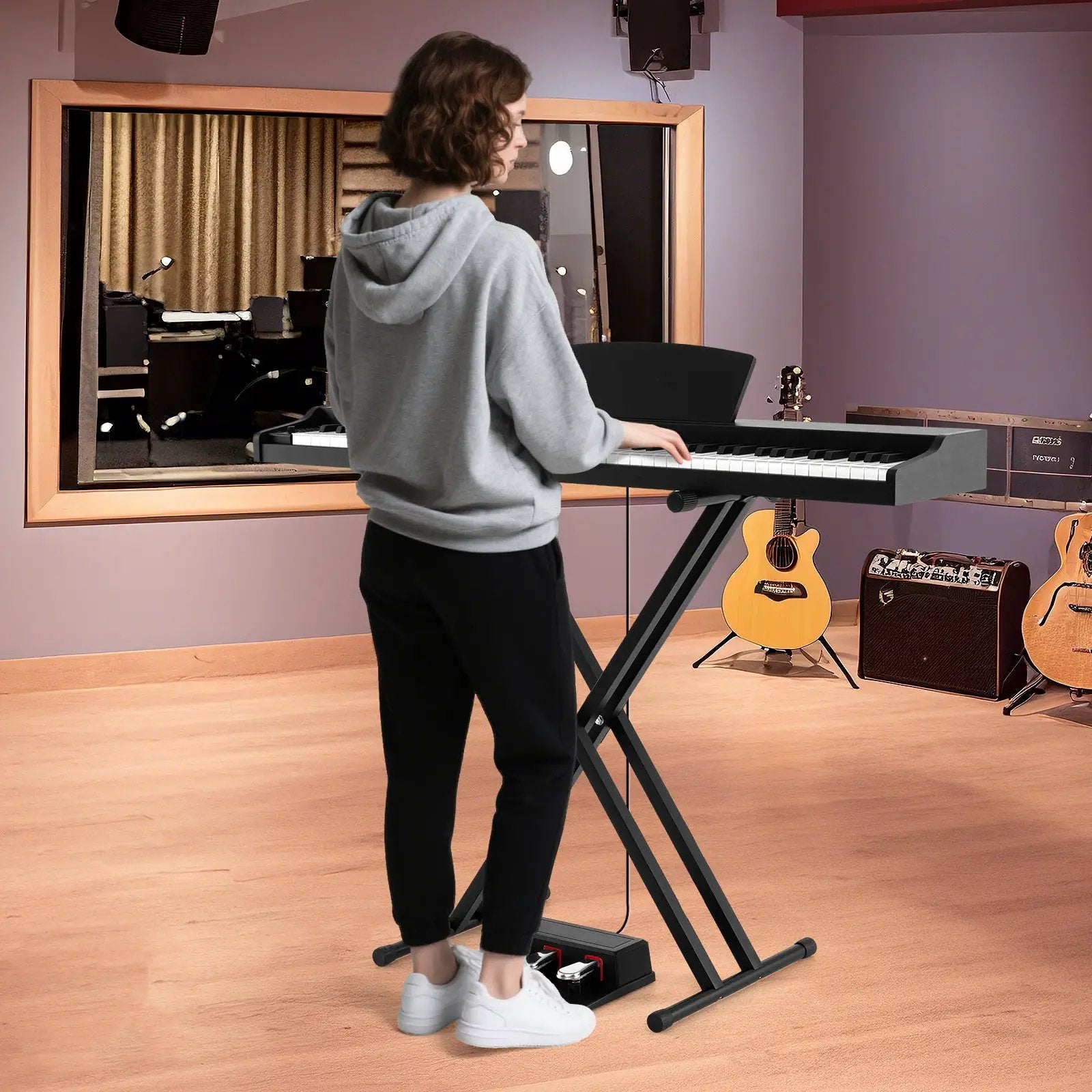 88-Key Keyboard Piano Set with Adjustable Stand by DirectDeals
