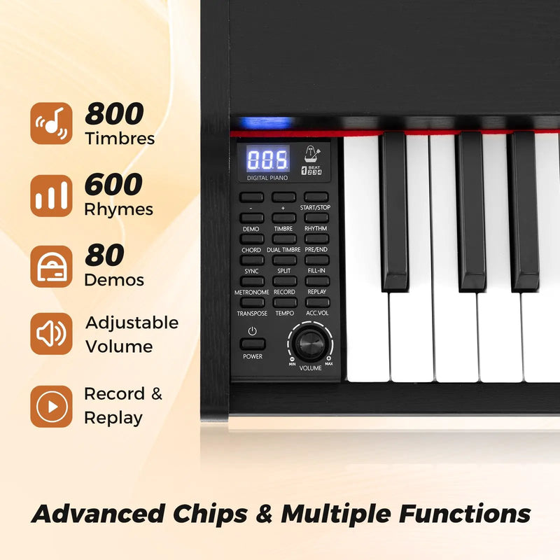 88-Key Keyboard Piano Set with Adjustable Stand by DirectDeals