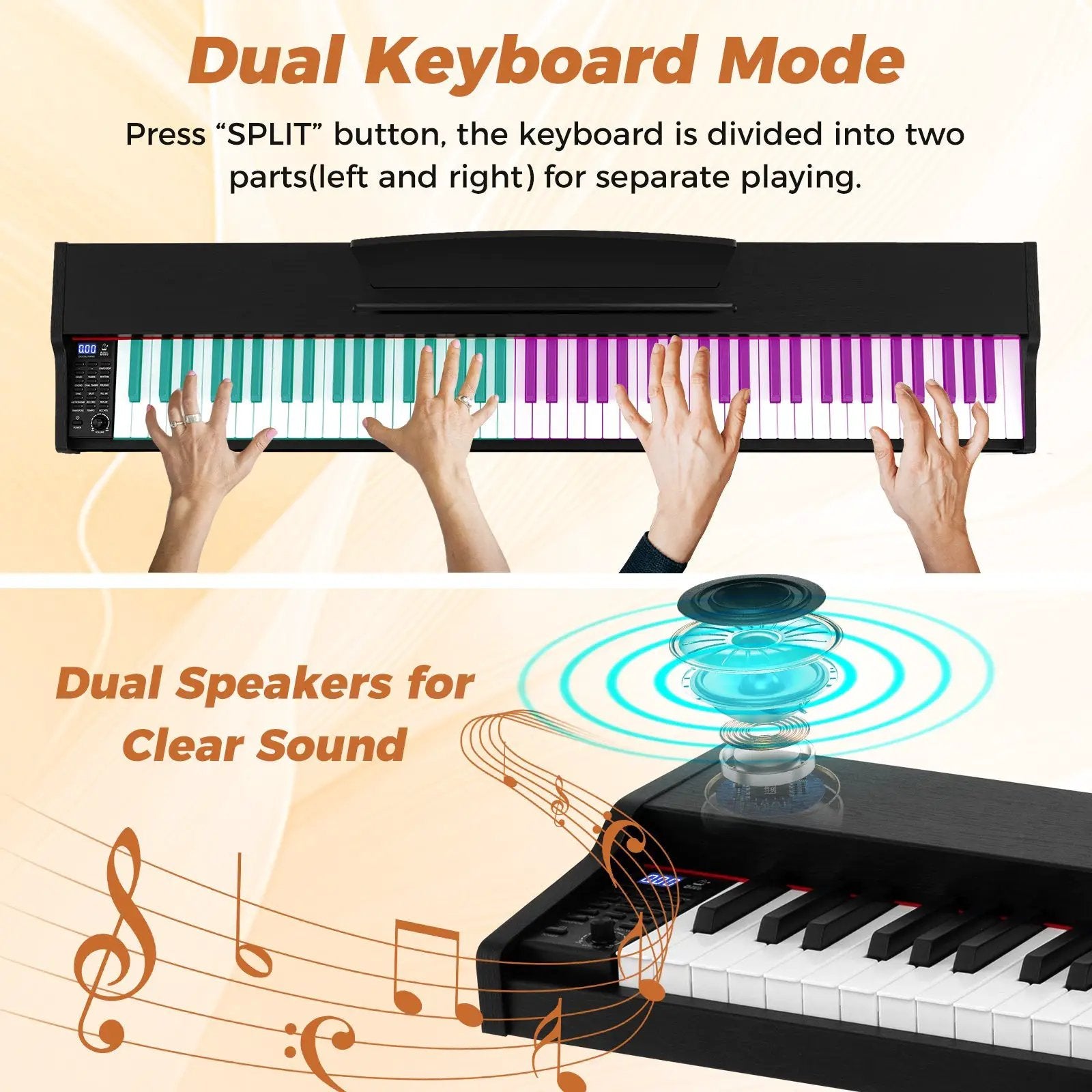 88-Key Keyboard Piano Set with Adjustable Stand by DirectDeals