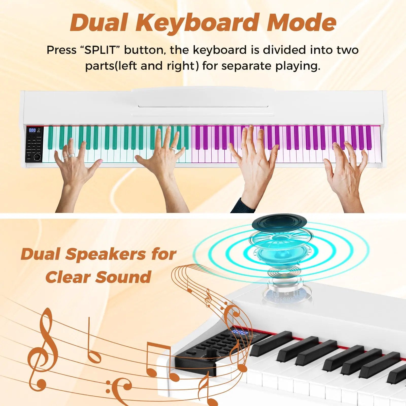 88-Key Keyboard Piano Set with Adjustable Stand by DirectDeals