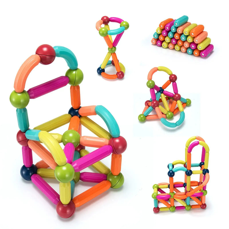 88 Pieces Magnetic Balls and Rods Set Building Blocks Set For Kids over 3 Years by DirectDeals