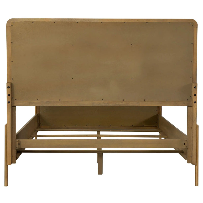 Arini Rattan Eastern King Panel Bed Sand Wash and Natural by Unique Piece Furniture