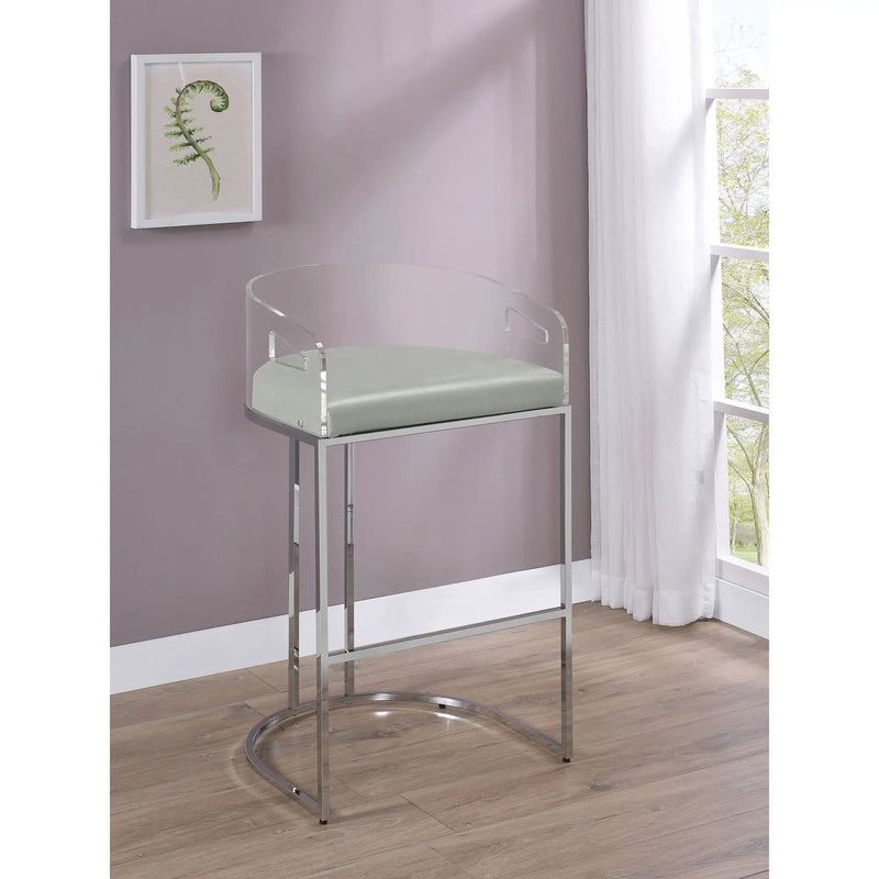 Mello - Upholstered Bar Chair (Set of 2) - Gray by HouseOfZazla