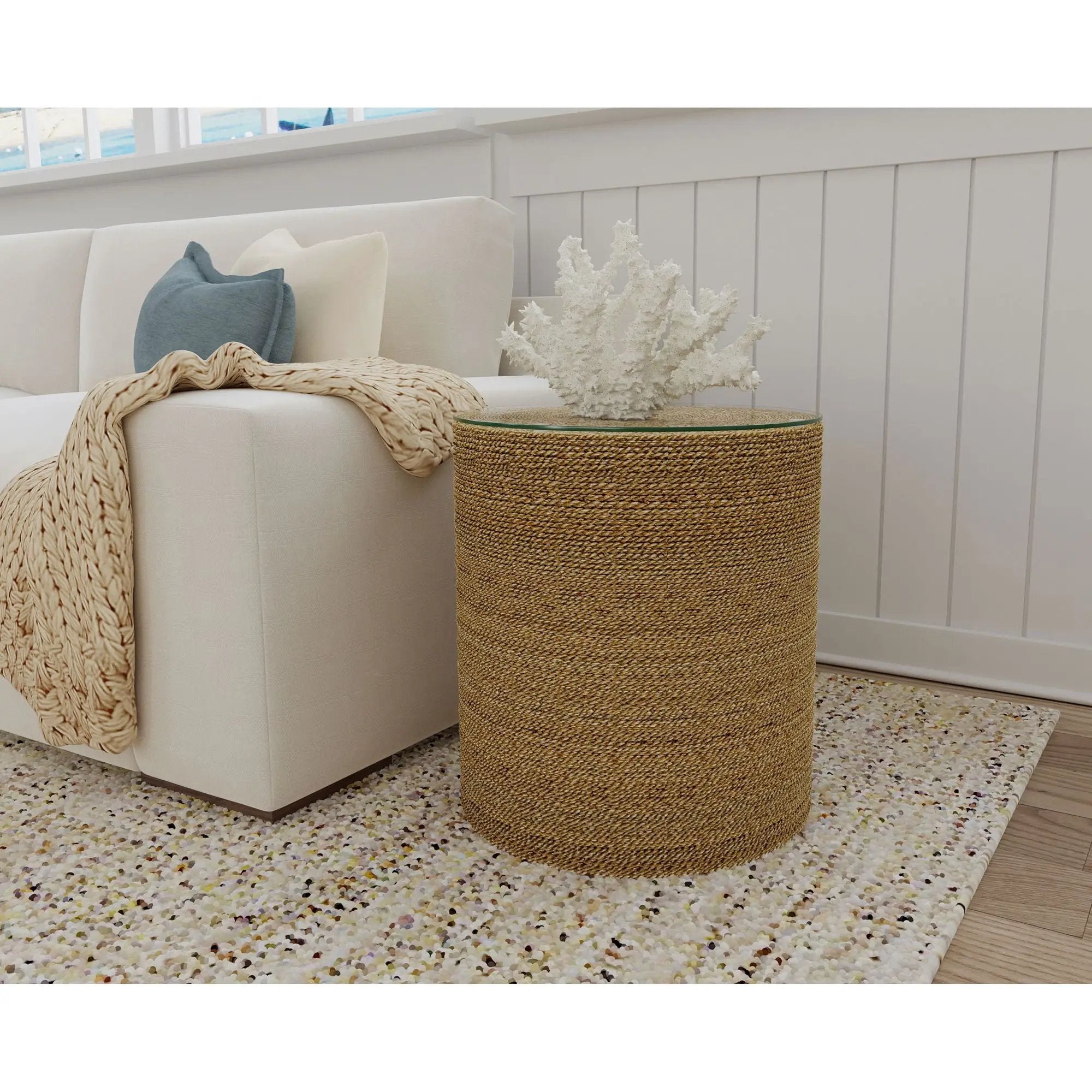 Burma - Round Side Table - Light Brown