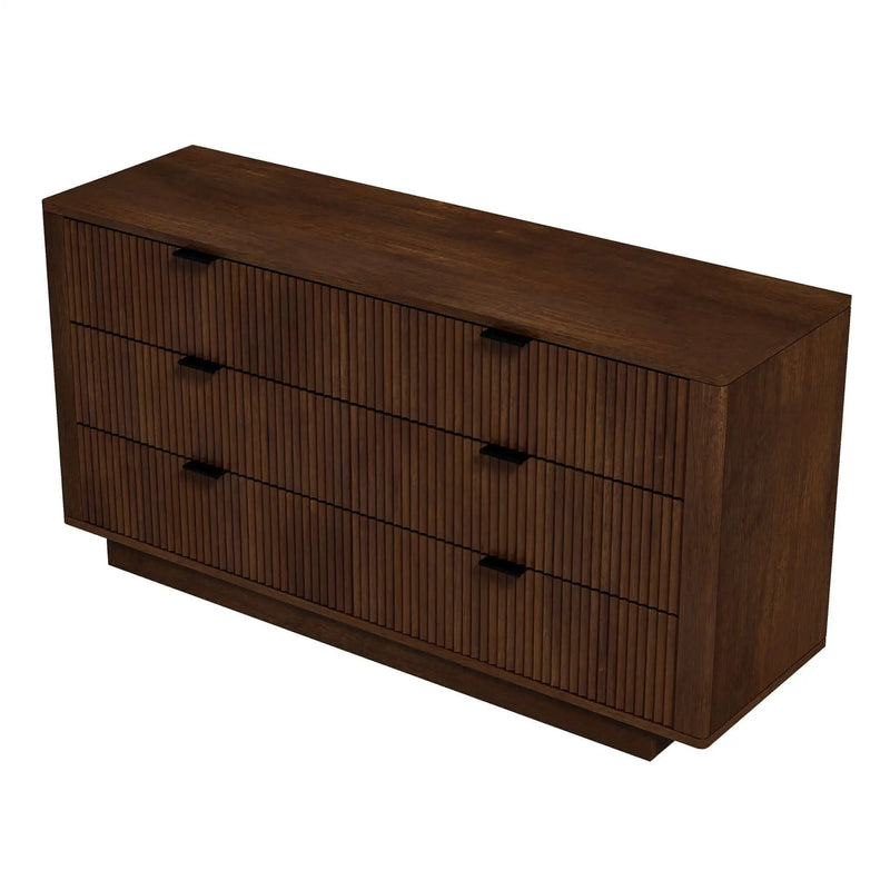 Lola - Dresser With 6 Drawers - Dark Brown by HouseOfZazla