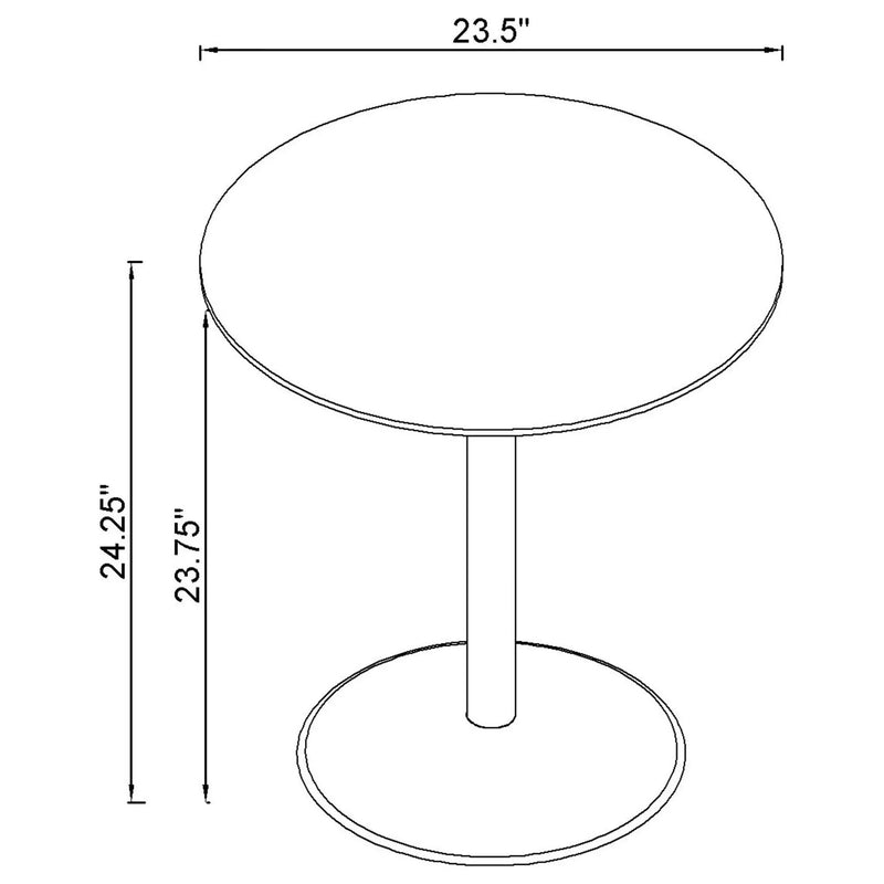 Ganso 2-piece Round Glass Top Coffee and End Table Set Black by Unique Piece Furniture