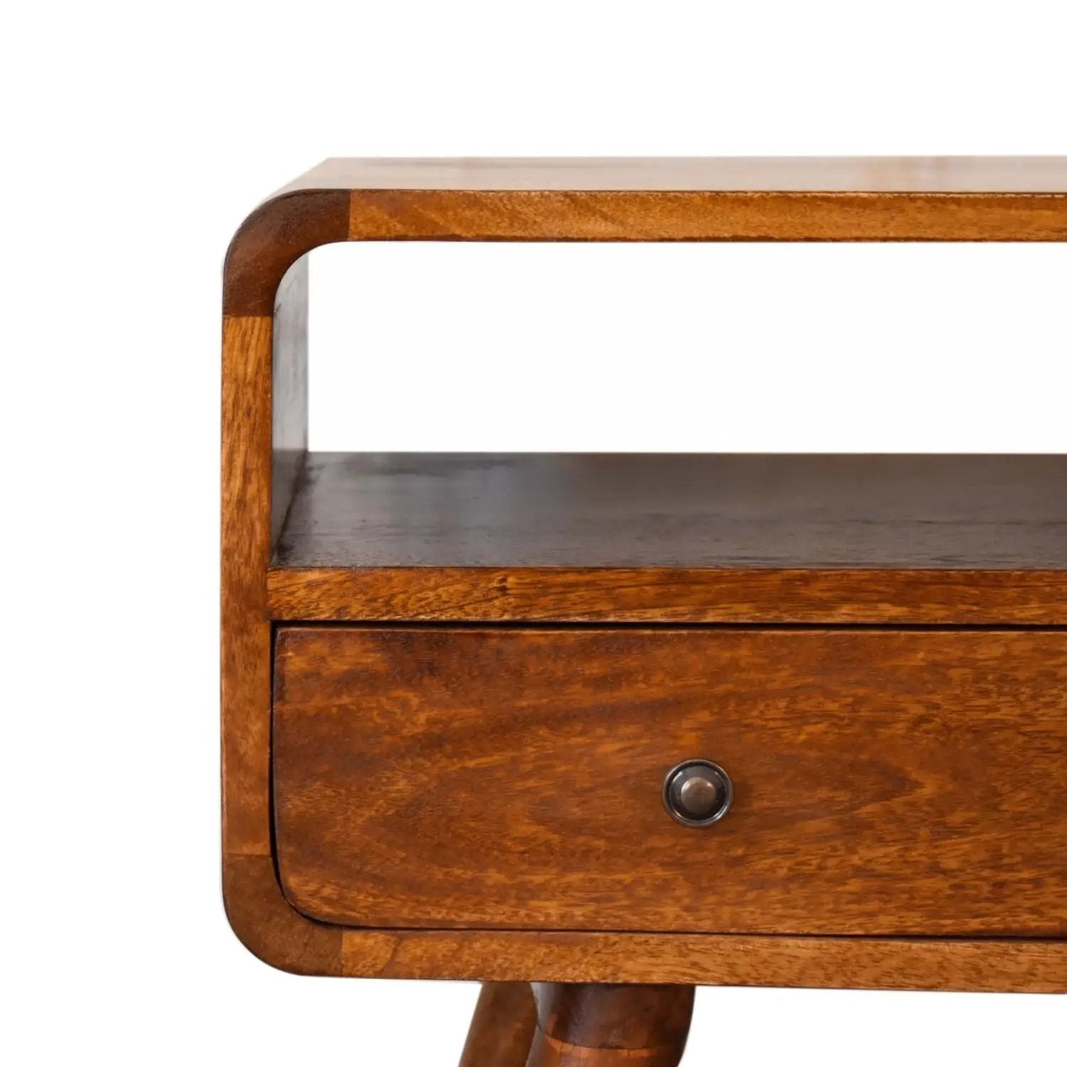 Solid Wood Curved Media Unit by Unique Piece Furniture
