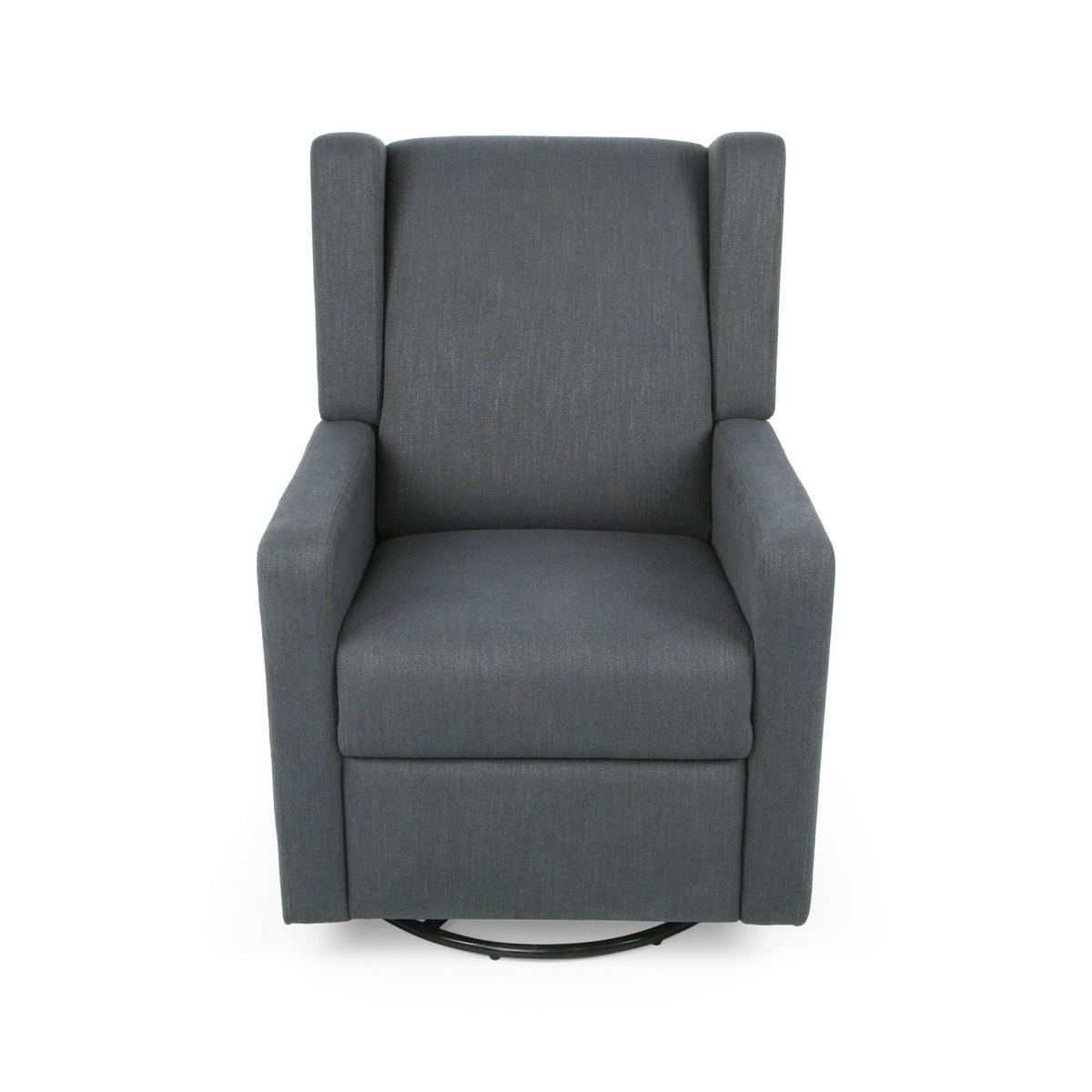 Landau Contemporary Fabric Upholstered Swivel Recliner, photo 2 of 21