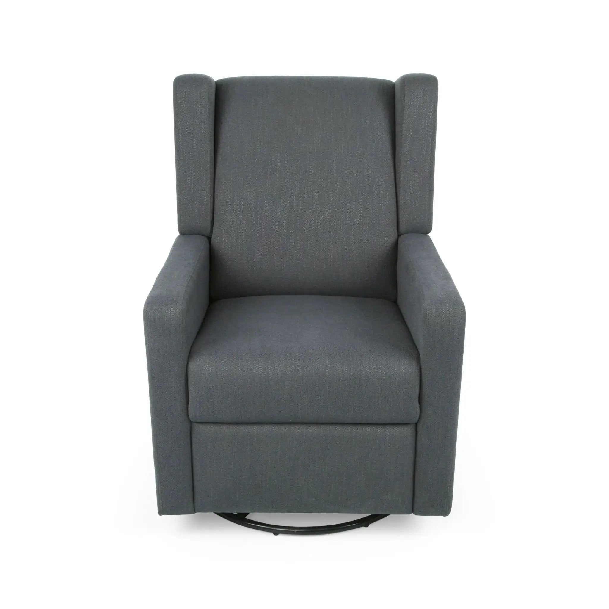 Landau Contemporary Fabric Upholstered Swivel Recliner by HouseOfZazla