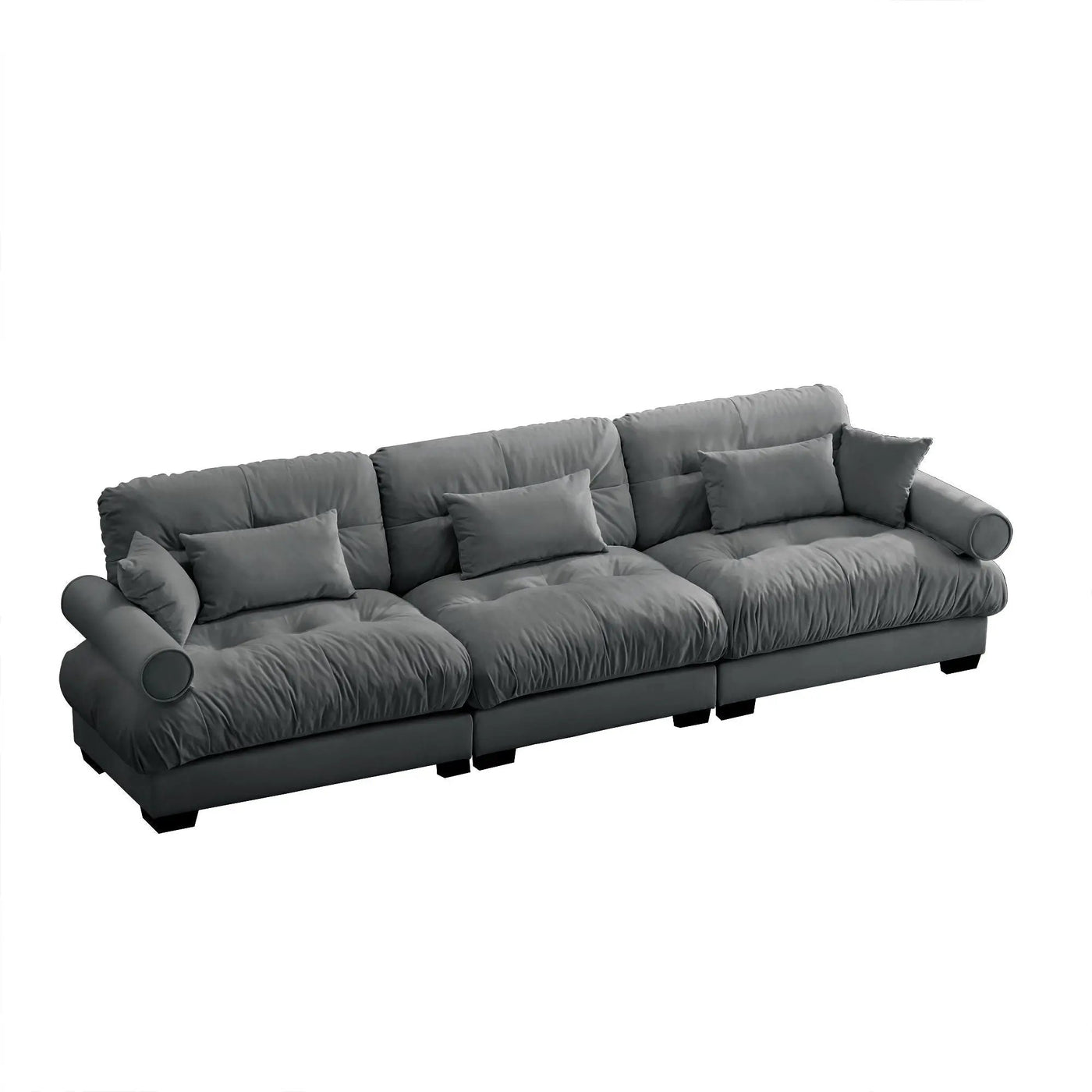 Modern Oversize Sofa With Cloud Like Comfort, Featuring Waist And Throw Pillows by HouseOfZazla