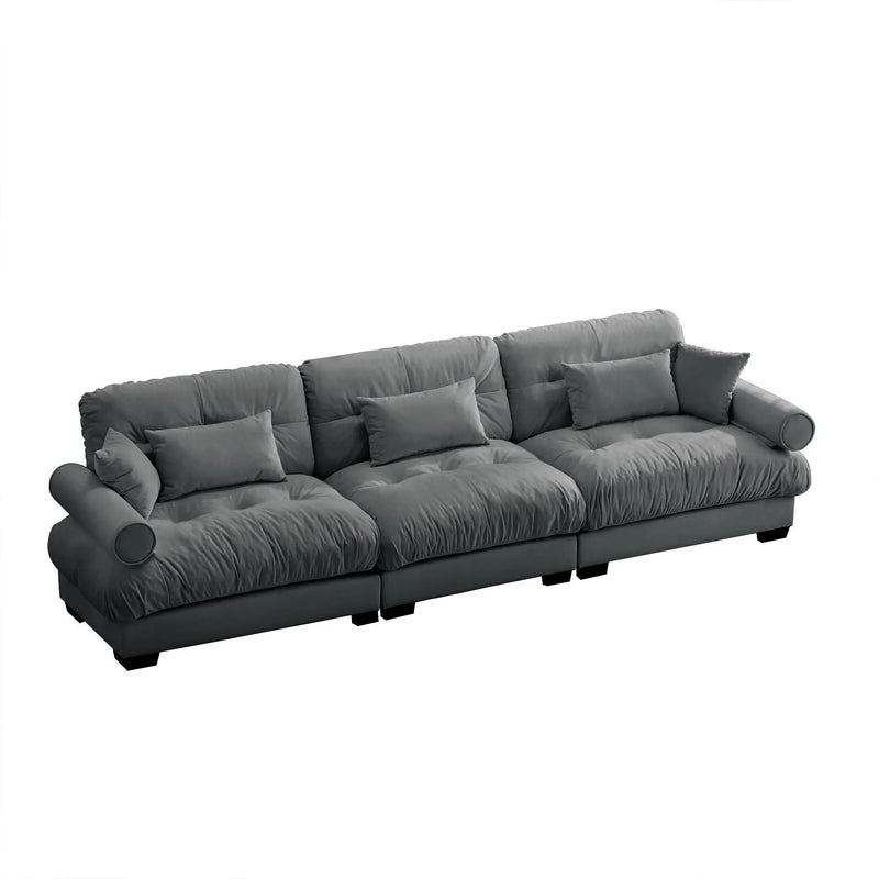 Modern Oversize Sofa With Cloud Like Comfort, Featuring Waist And Throw Pillows by Unique Piece Furniture