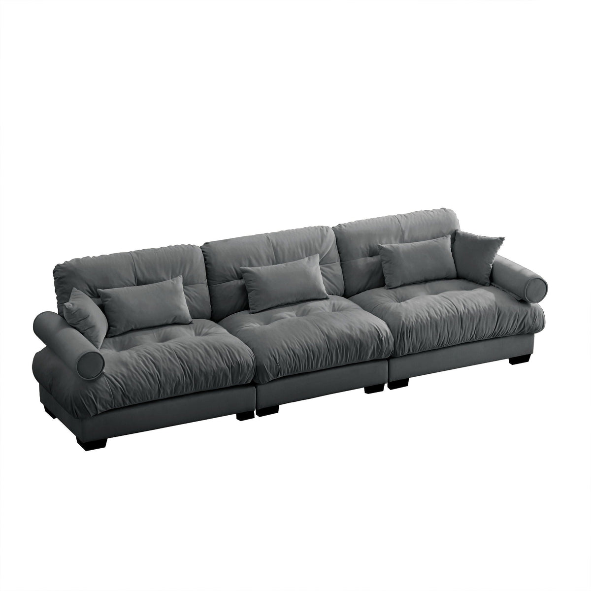 Modern Oversize Sofa with Cloud-Like Comfort - Fabric Stationary Sofa, photo 5 of 28