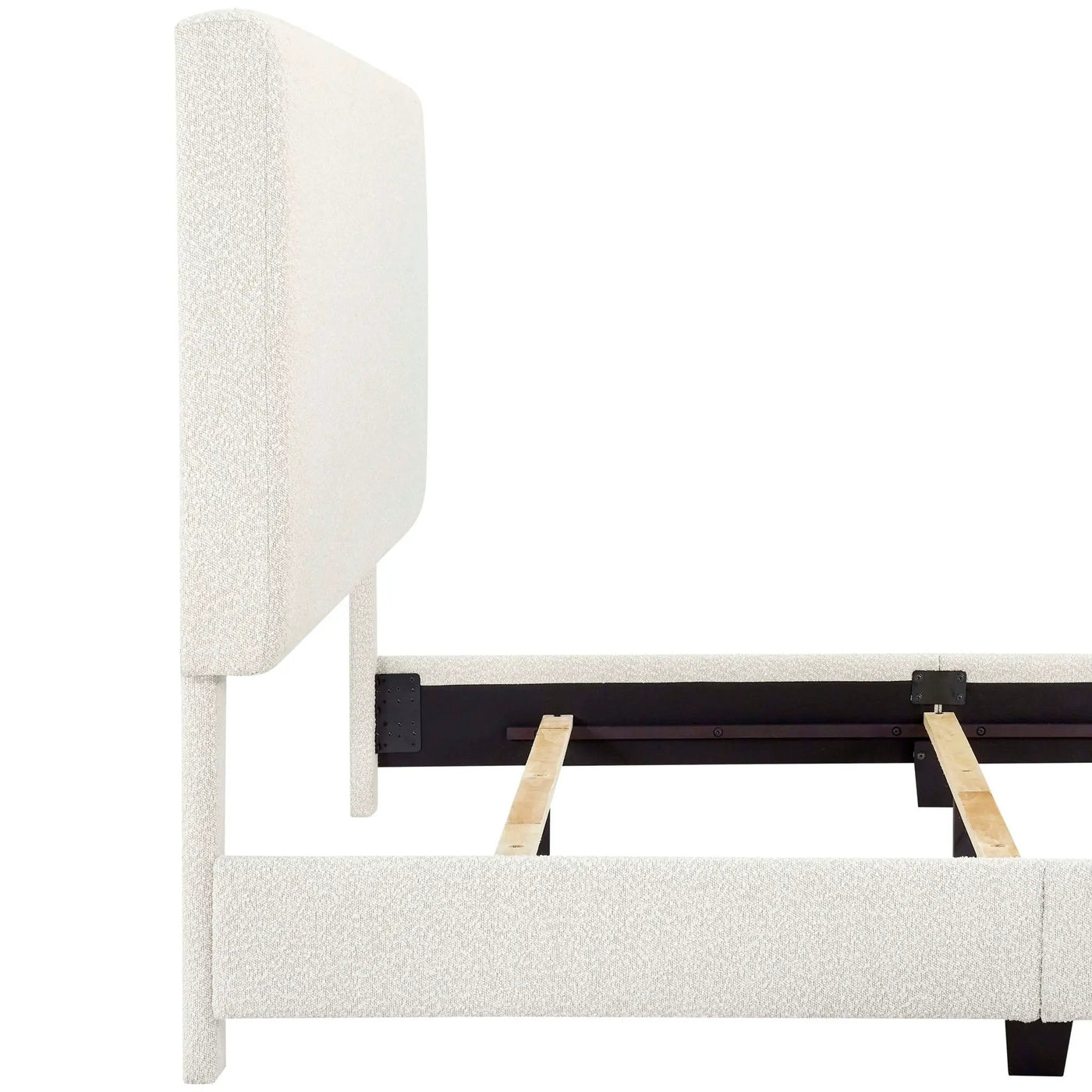 Platform Bed & Upholstered Headboard by HouseOfZazla