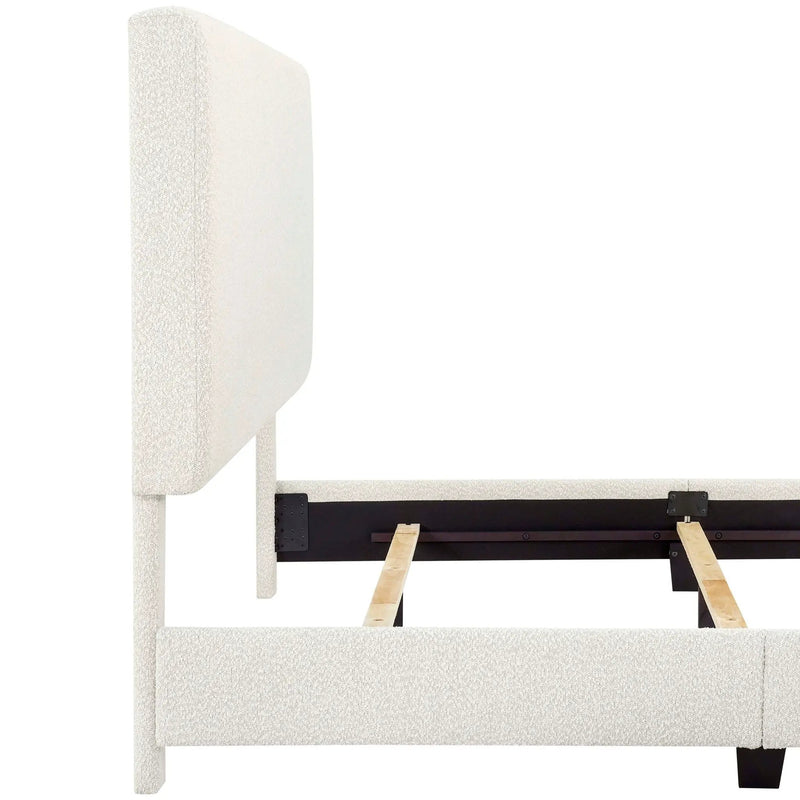 Platform Bed & Upholstered Headboard by HouseOfZazla