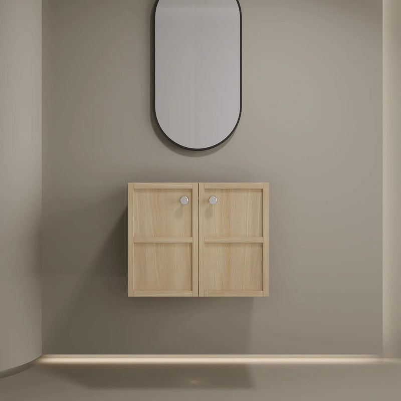 Modern Wall Mounted Bathroom Vanity With Soft Closing Doors by HouseOfZazla