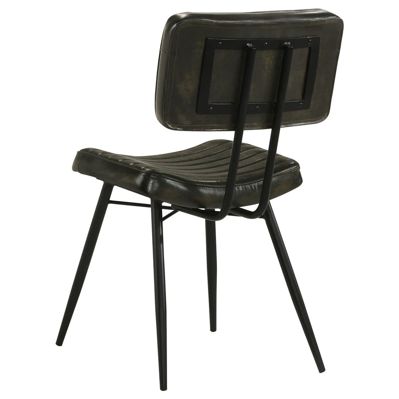 Misty Leather Upholstered Dining Chair Espresso (Set of 2) by Unique Piece Furniture