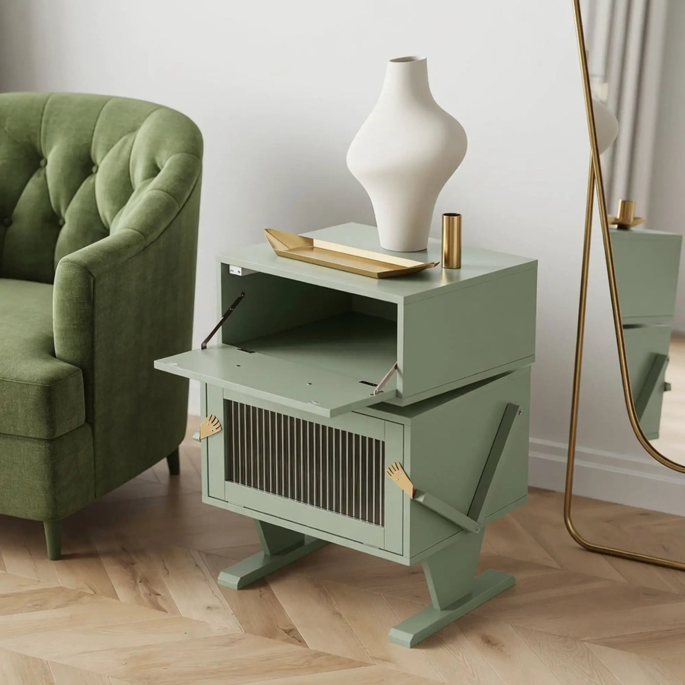 Robot LED Nightstand With 360° Rotating Drawer by HouseOfZazla