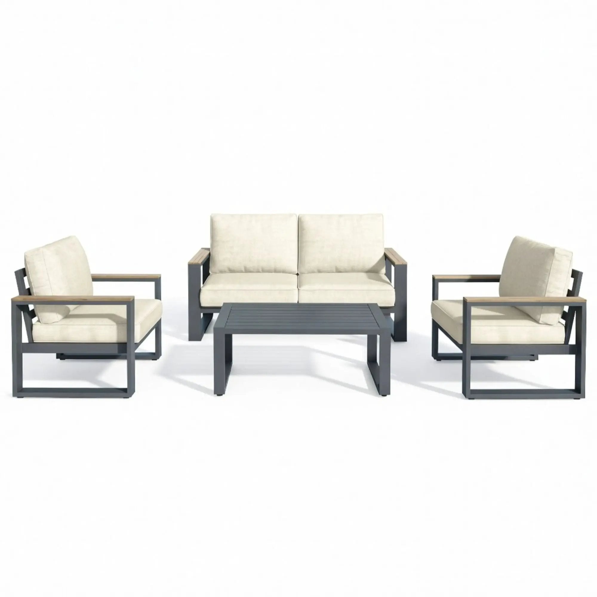 Modern Outdoor Sofa Set With Coffee Table