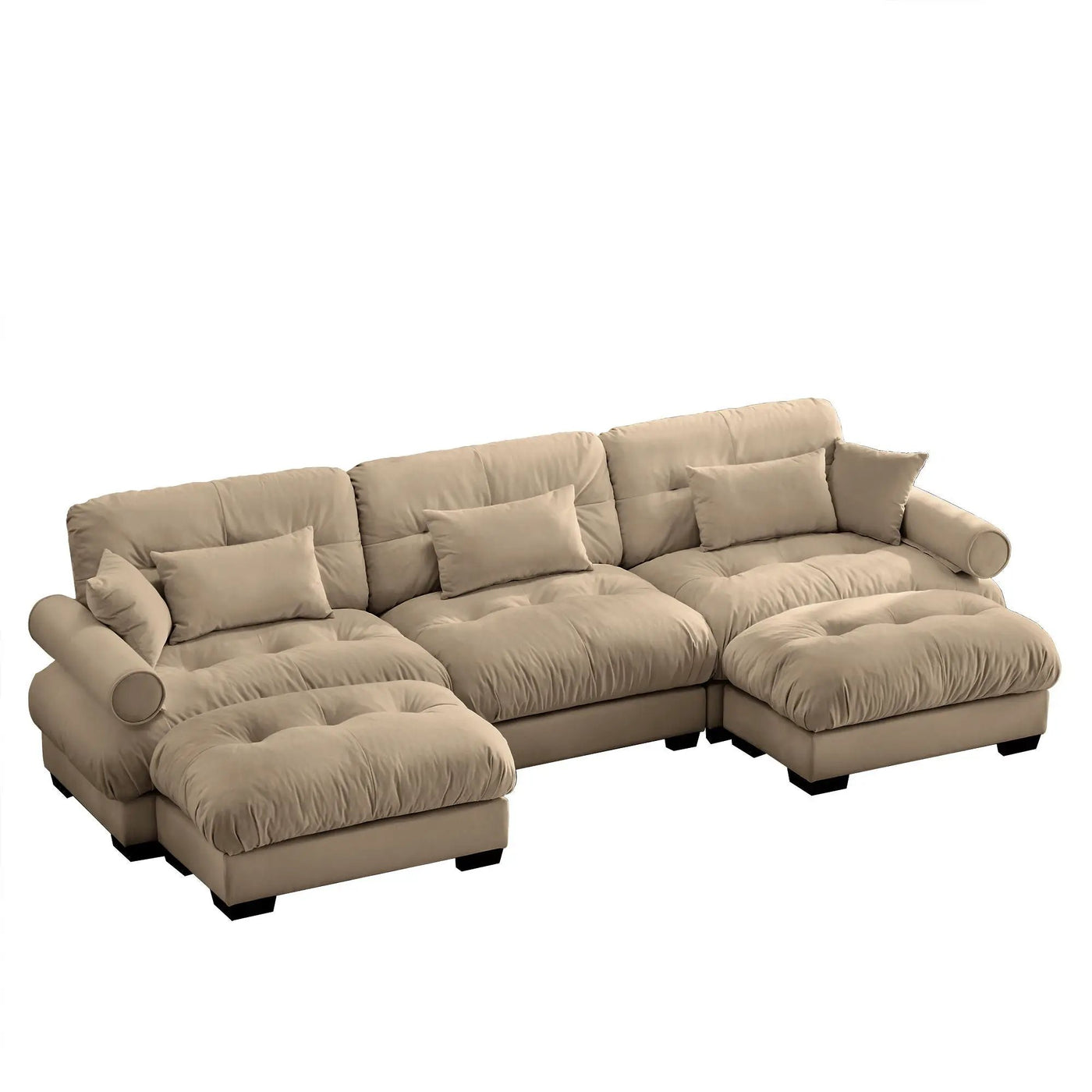 Super Comfort Oversized Modular Sectional Sofa With Movable Ottoman by HouseOfZazla