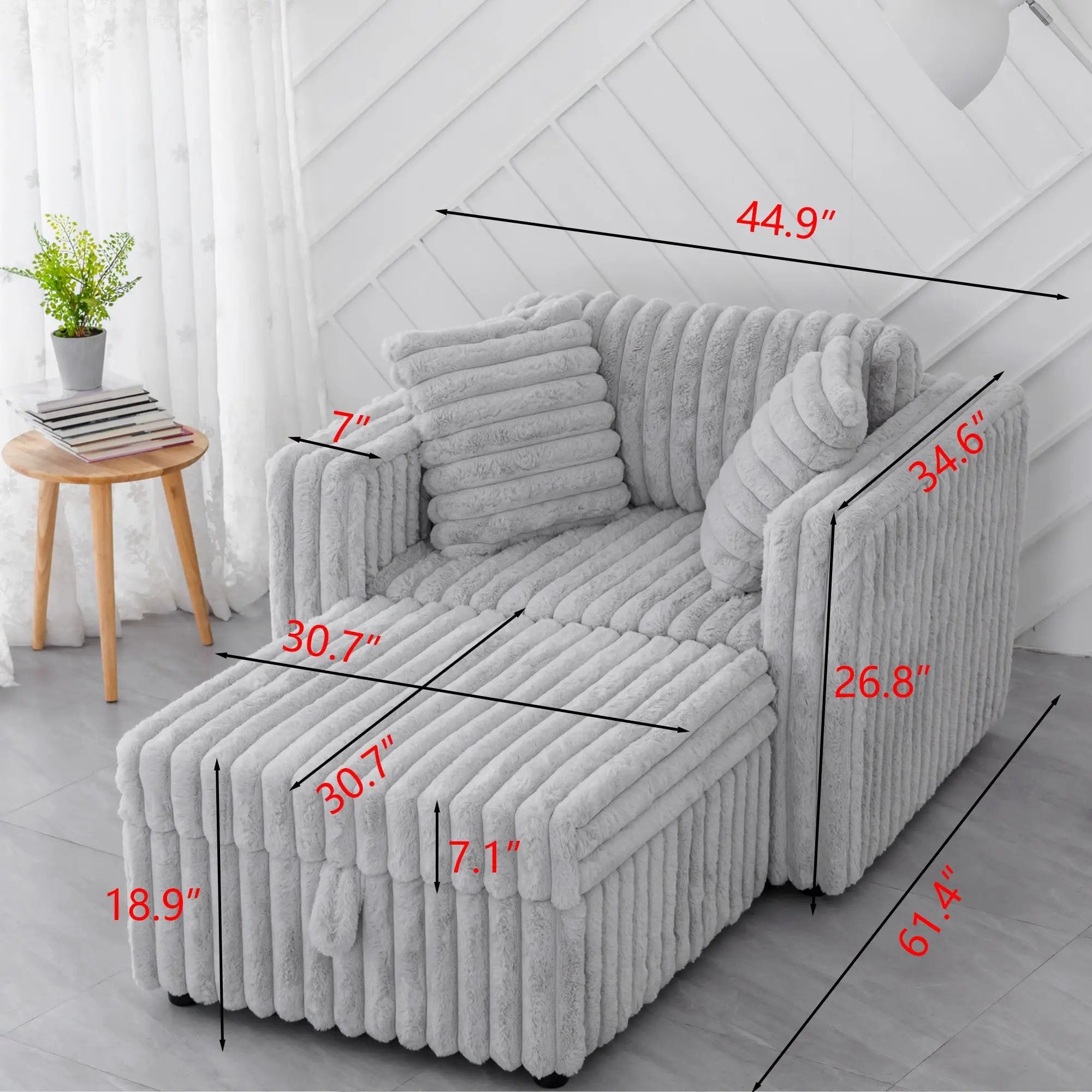 44.9" Soft Modular Sofa Single by HouseOfZazla