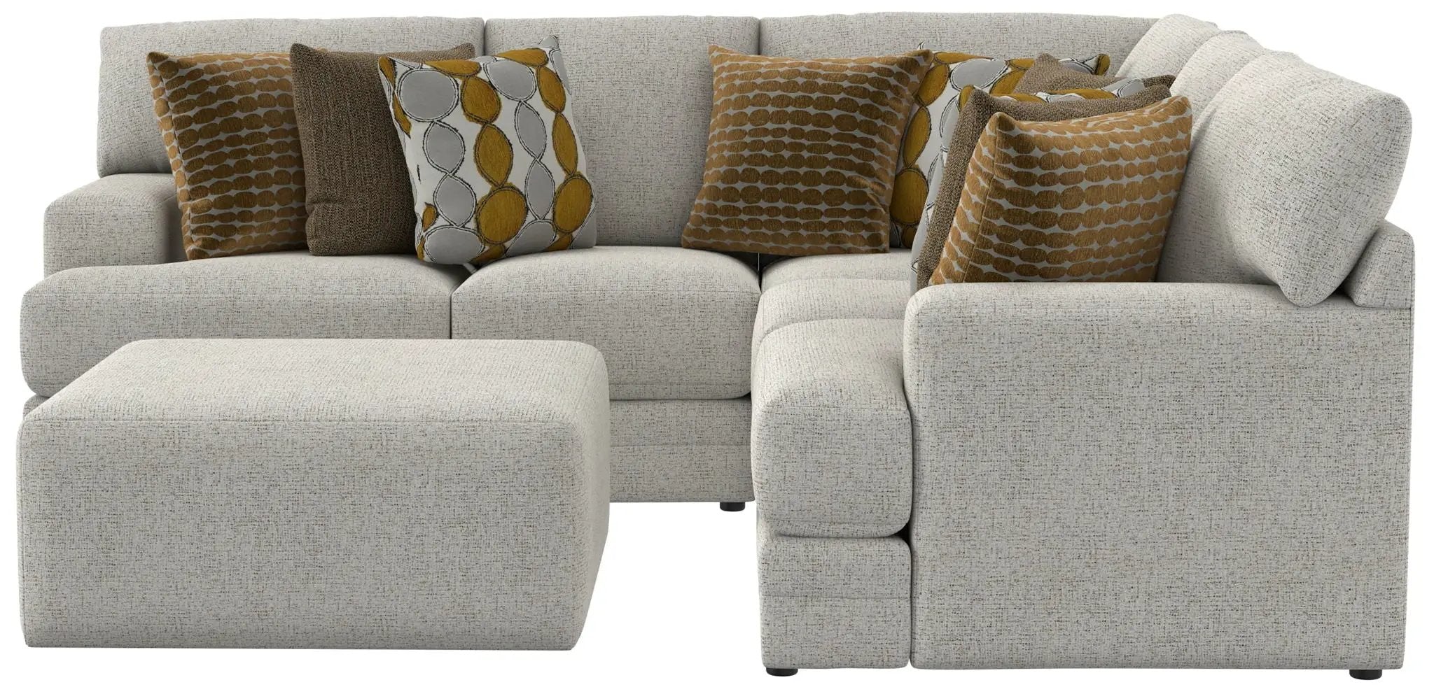 Tori - Sectional With Comfort Coil Seating, Cocktail Ottoman And Accent Pillows Included by Unique Piece Furniture