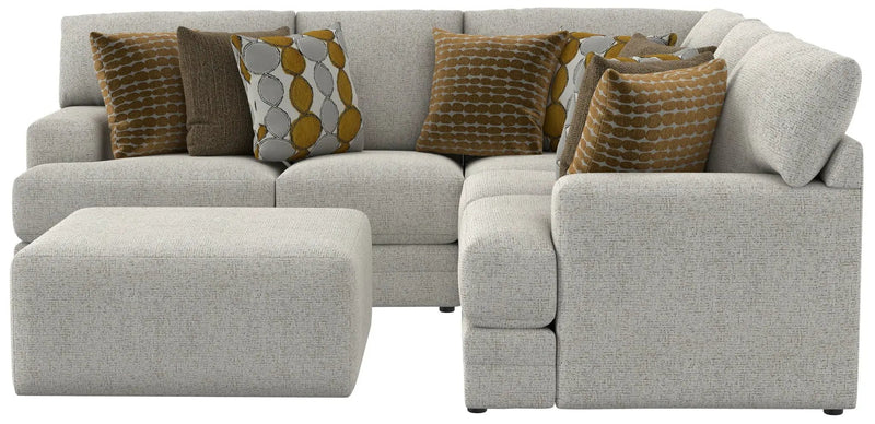 Tori - Sectional With Comfort Coil Seating, Cocktail Ottoman And Accent Pillows Included by Unique Piece Furniture