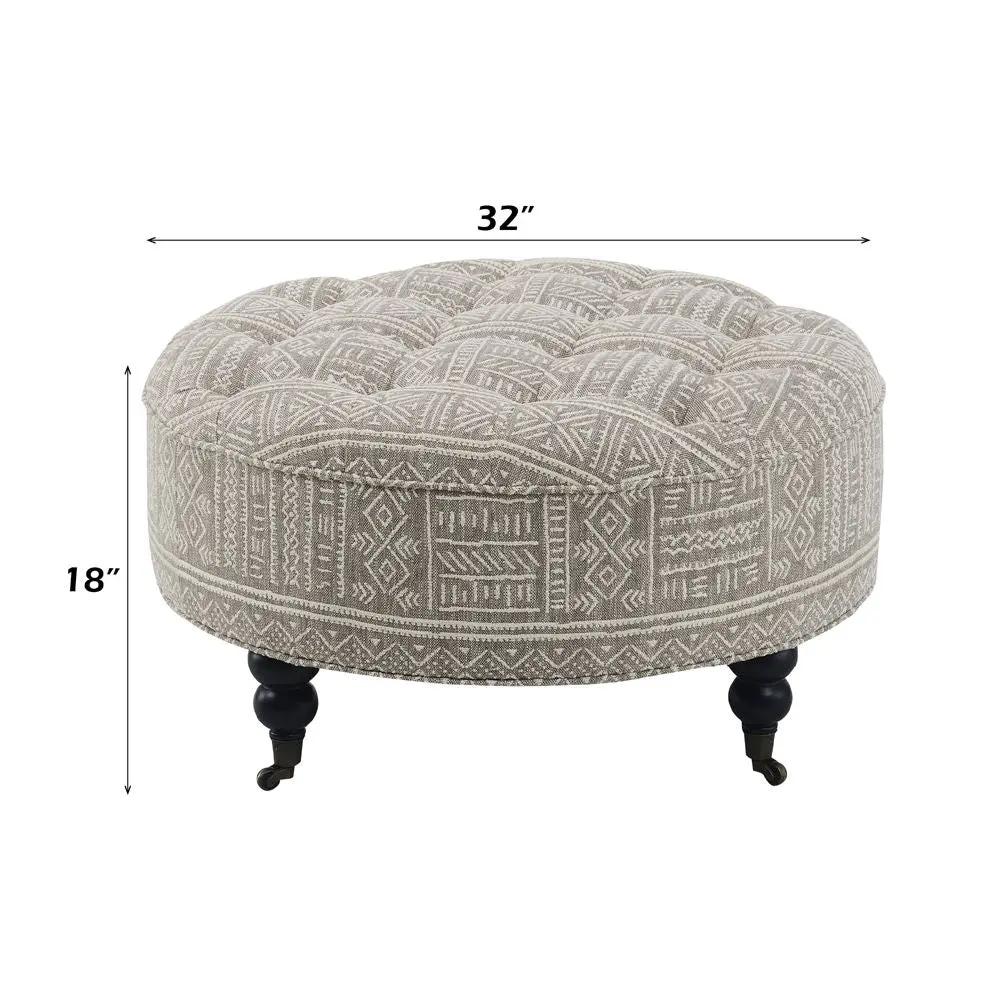Upendo - Ottoman With Caster - Pattern Fabric by Unique Piece Furniture