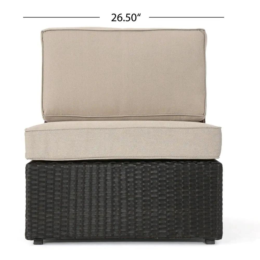 Santa Cruz - 8 Piece Outdoor Sectional Set - Dark Brown by HouseOfZazla