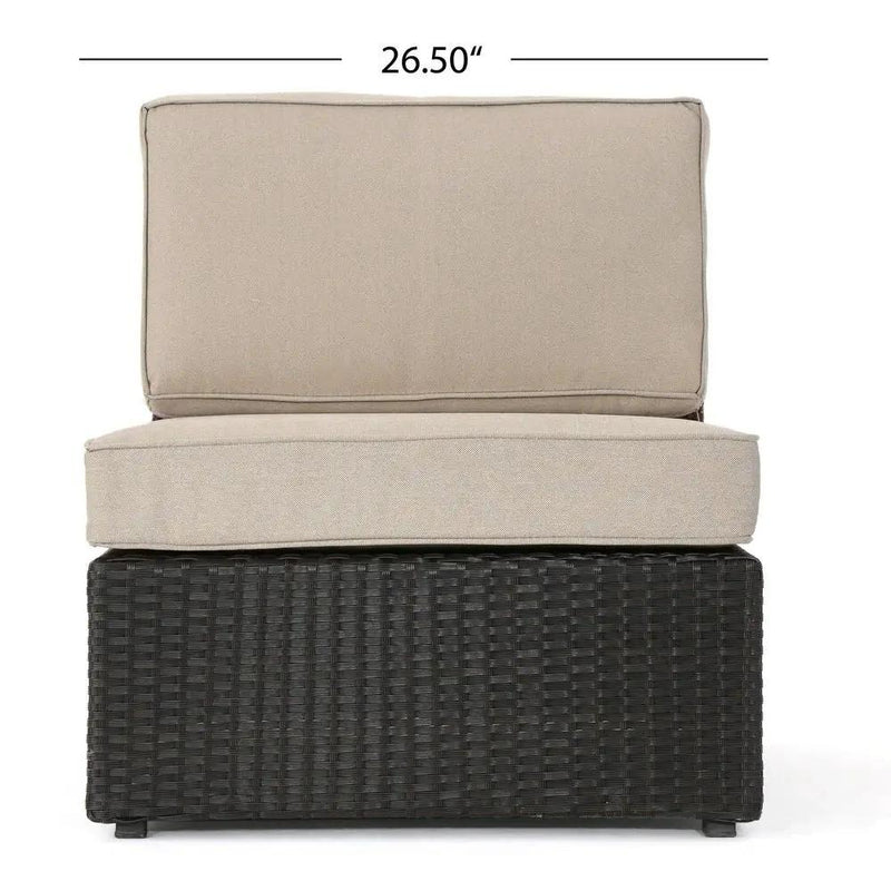 Santa Cruz - 8 Piece Outdoor Sectional Set - Dark Brown by HouseOfZazla