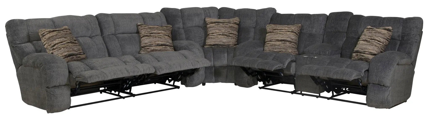 Ashland - Reclining Sectional With 4 Lay Flat Reclining Seats by Unique Piece Furniture