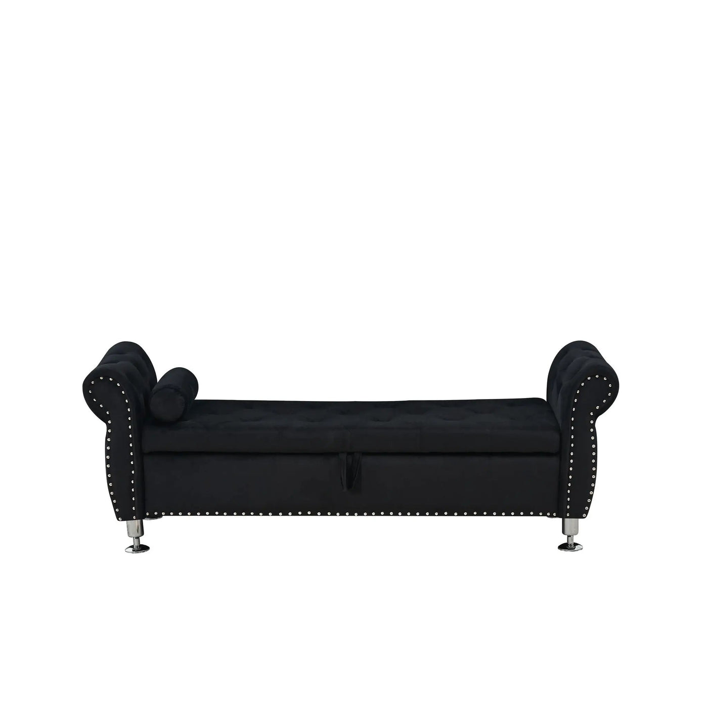 Storage Bench With Crystal Buttons And 1 Pillow For Bedroom by HouseOfZazla