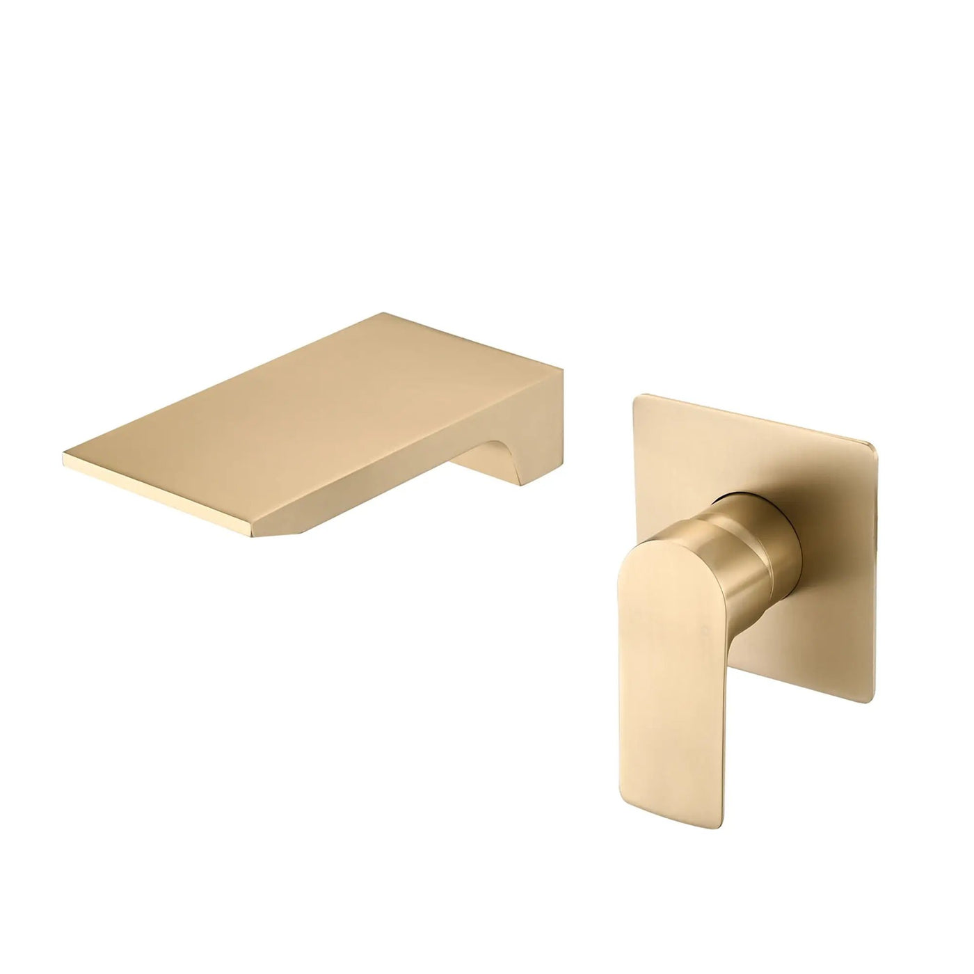 Modern Wall Mount Bathroom Sink Faucet With Waterfall Spout by HouseOfZazla