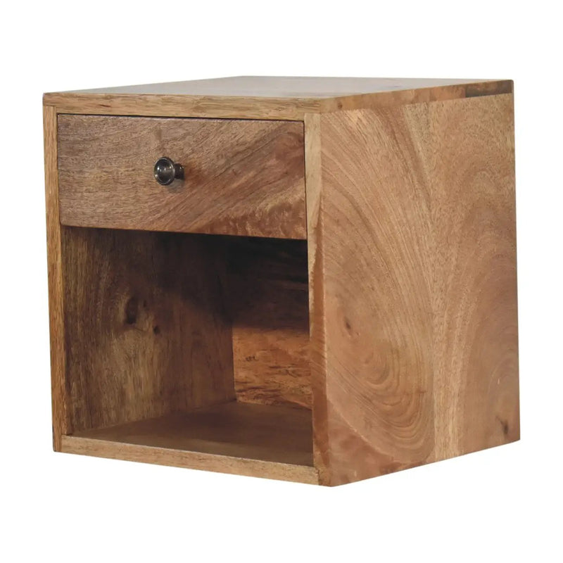 Solid Wood Floating Mini Classic Bedside Table by HouseOfZazla