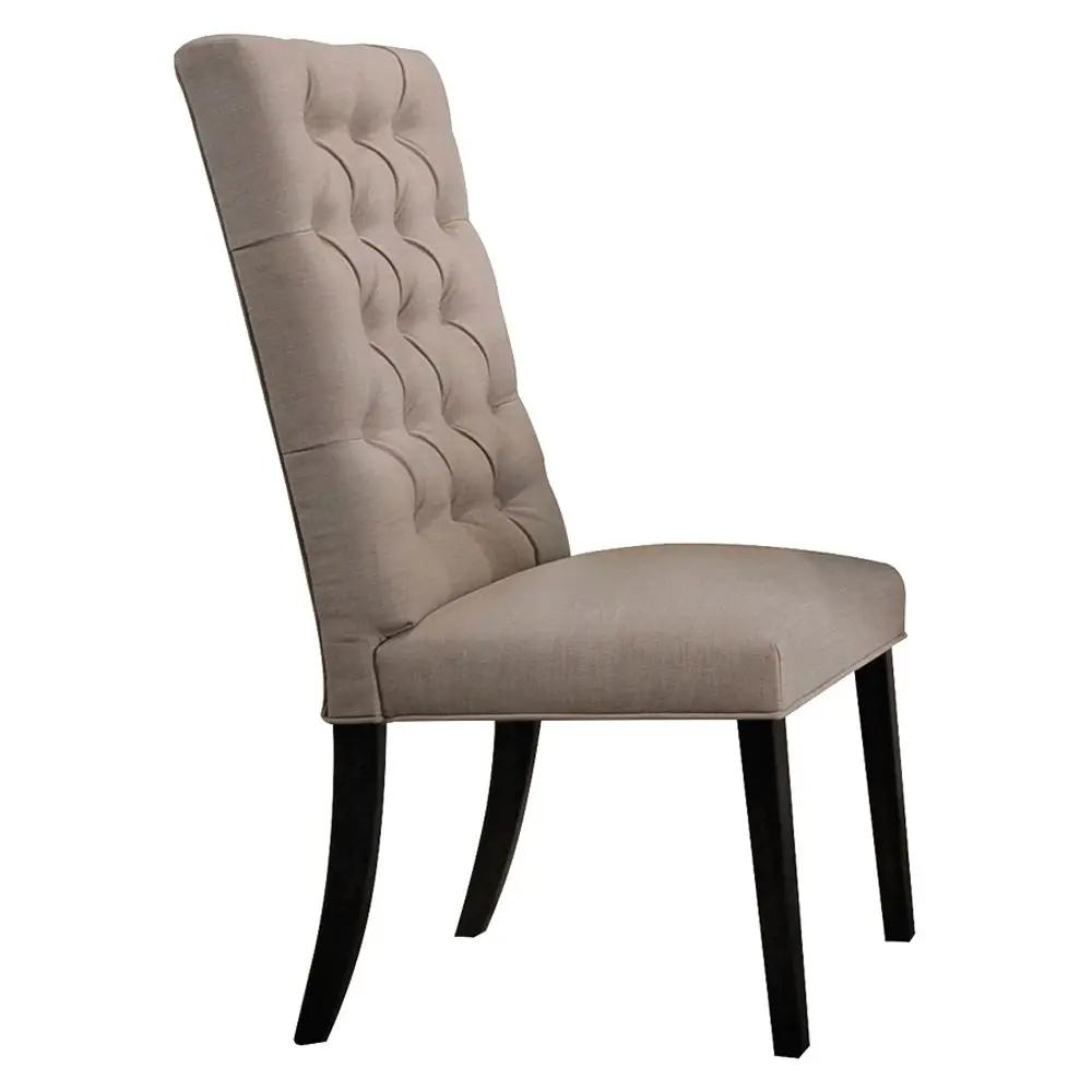 Morland - Side Chair (Set of 2) - Tan Linen & Vintage Black by Unique Piece Furniture