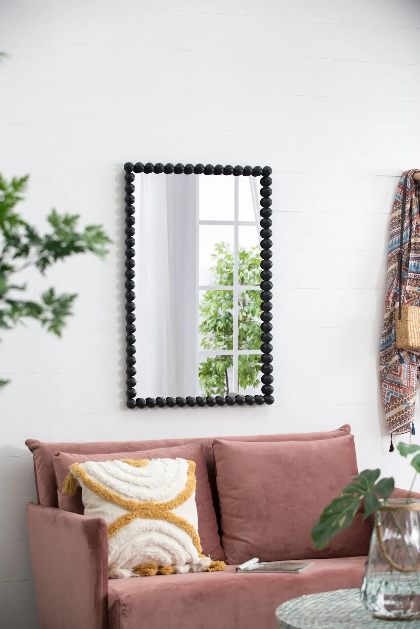 Rectangle Mirror, Wall Mirror For Living Room Bedroom Entryway - Black by Unique Piece Furniture