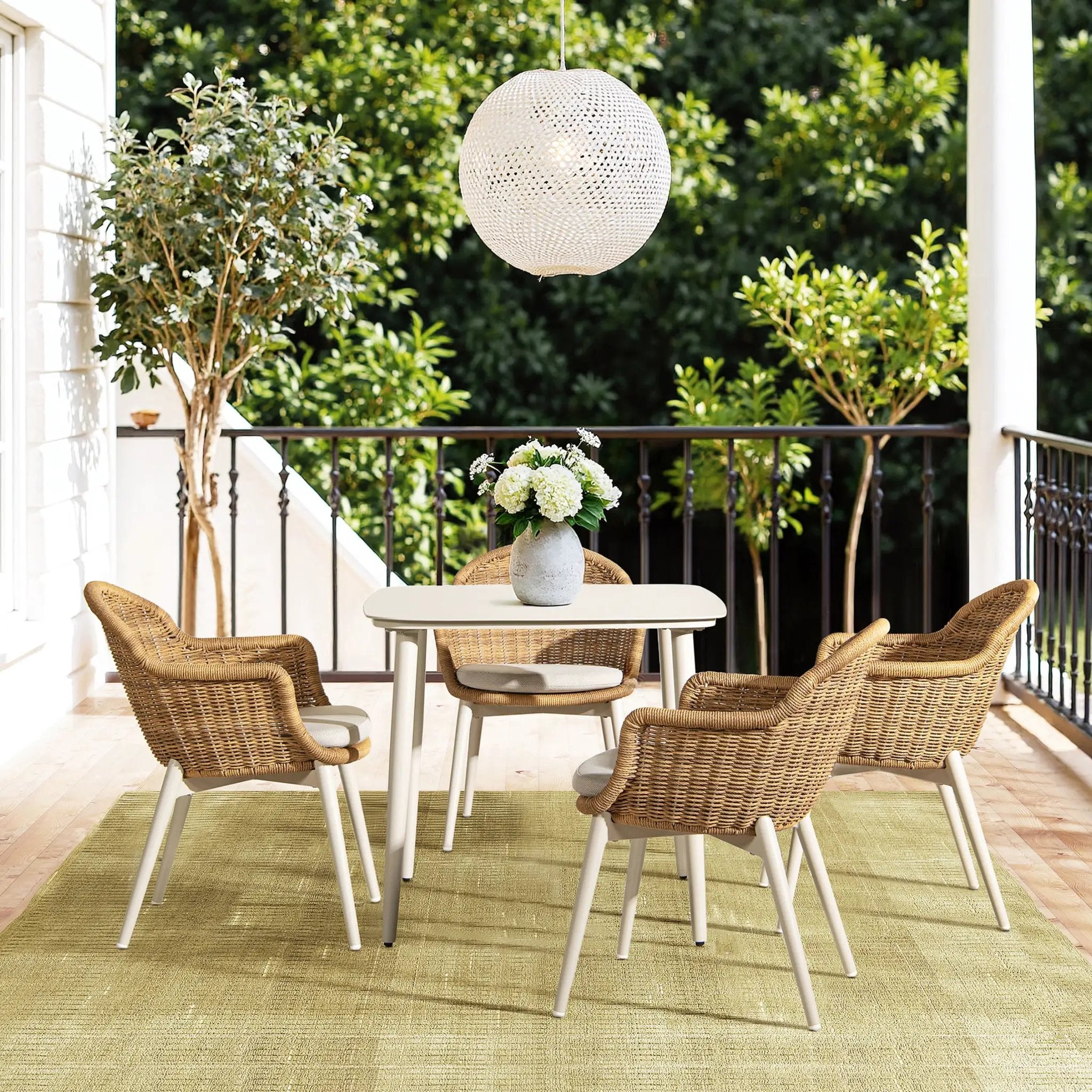 Santorini 33.5" Square Outdoor Patio Table by HouseOfZazla