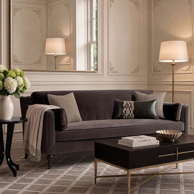 Josephine 84.5" Upholstered Modern Sofa, Deep by HouseOfZazla