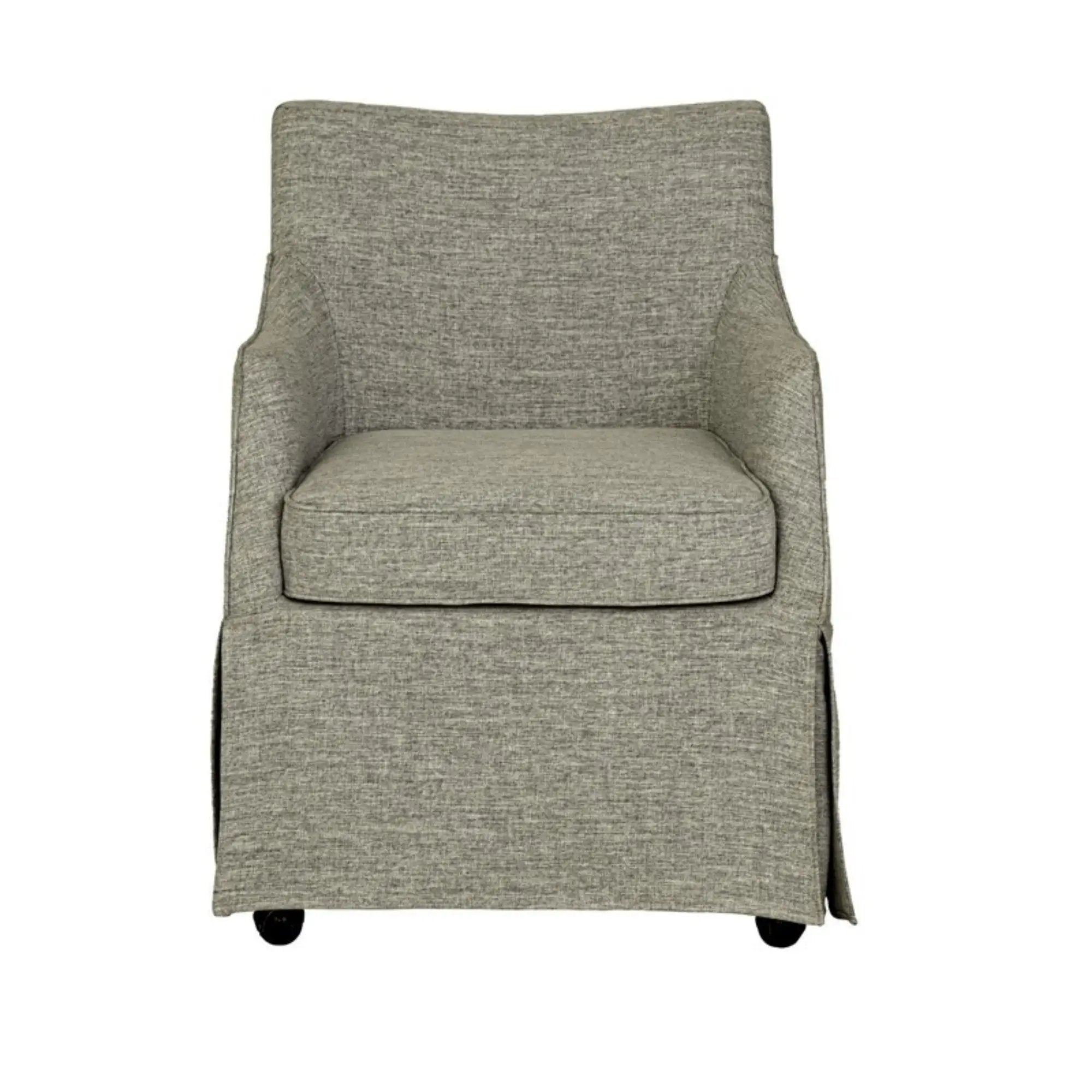London - Upholstered Skirted Dining Arm Chair by HouseOfZazla