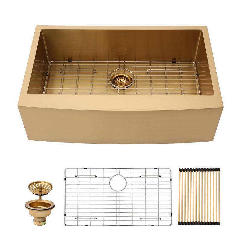 Farmhouse Kitchen Sink, Stainless Steel, Apron Front by HouseOfZazla