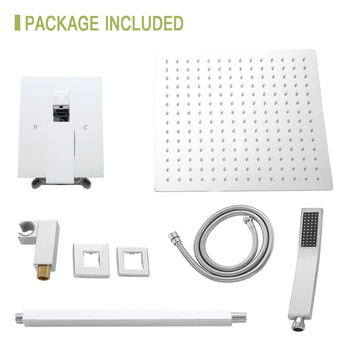 Dual Shower Head System With Ceiling Mount And Rough In Valve by HouseOfZazla