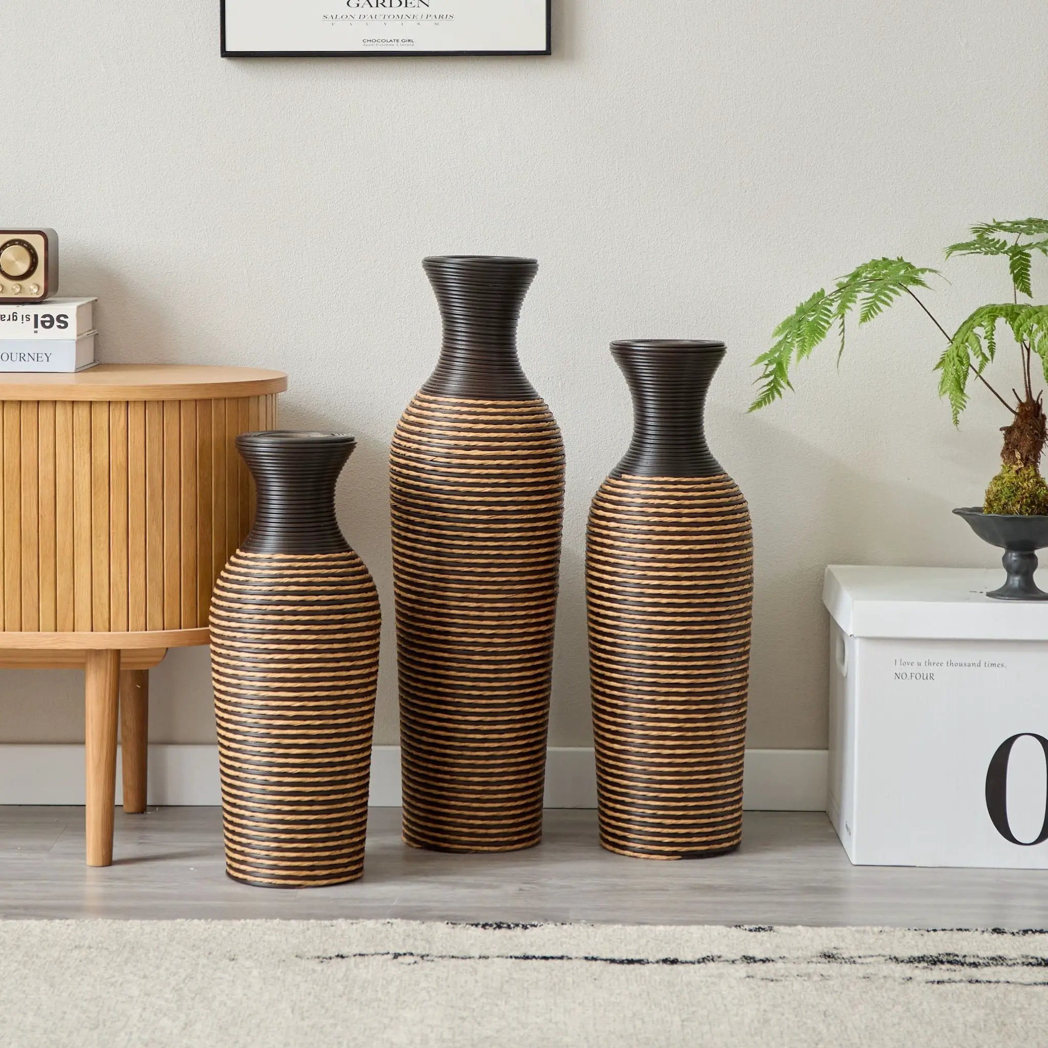 Classic And Neat Floor Vase, High Independent Flower Stand (Set of 3) by HouseOfZazla