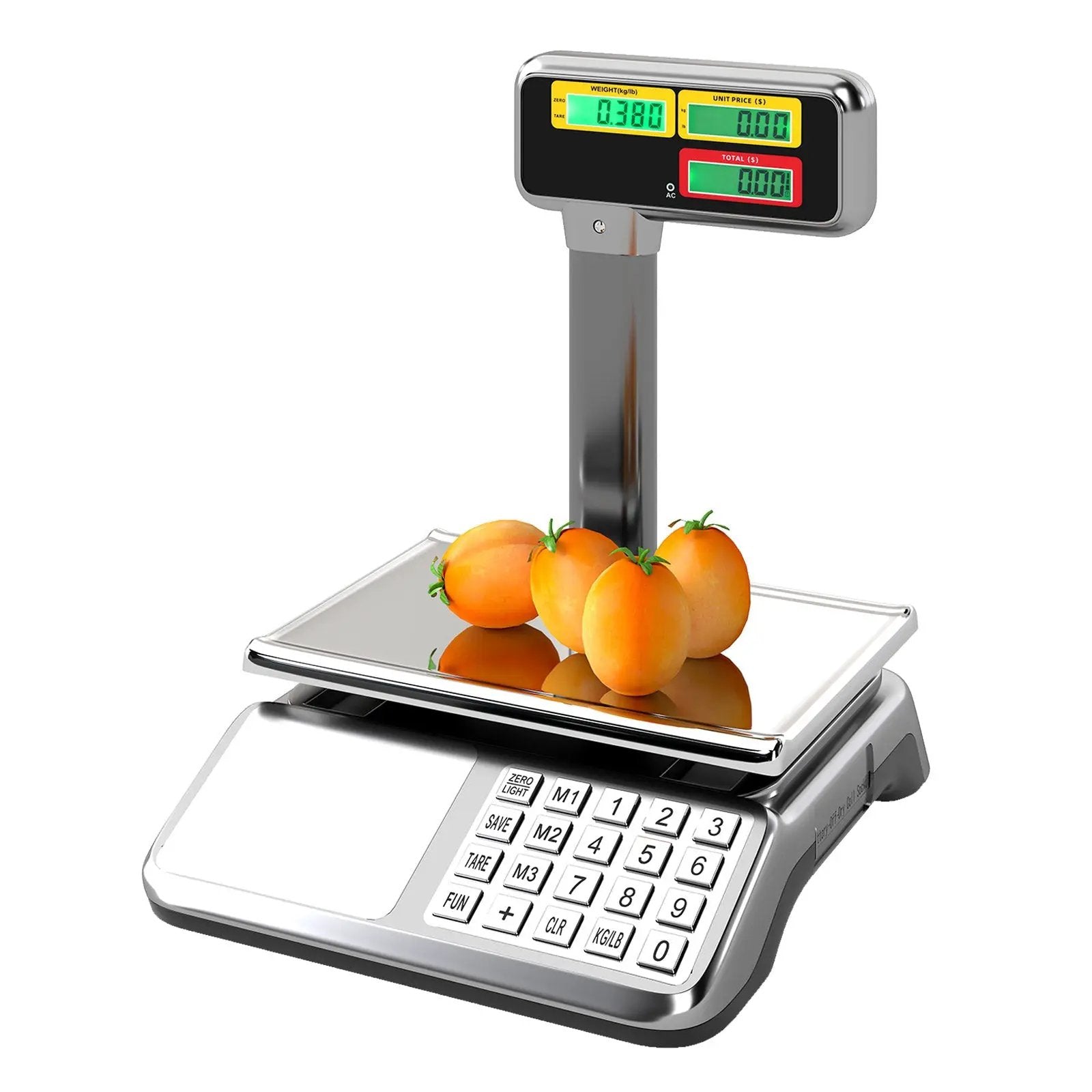 88lb Price Computing Scale with Pole Dual LCD Display Digital Commercial Food Scale by DirectDeals