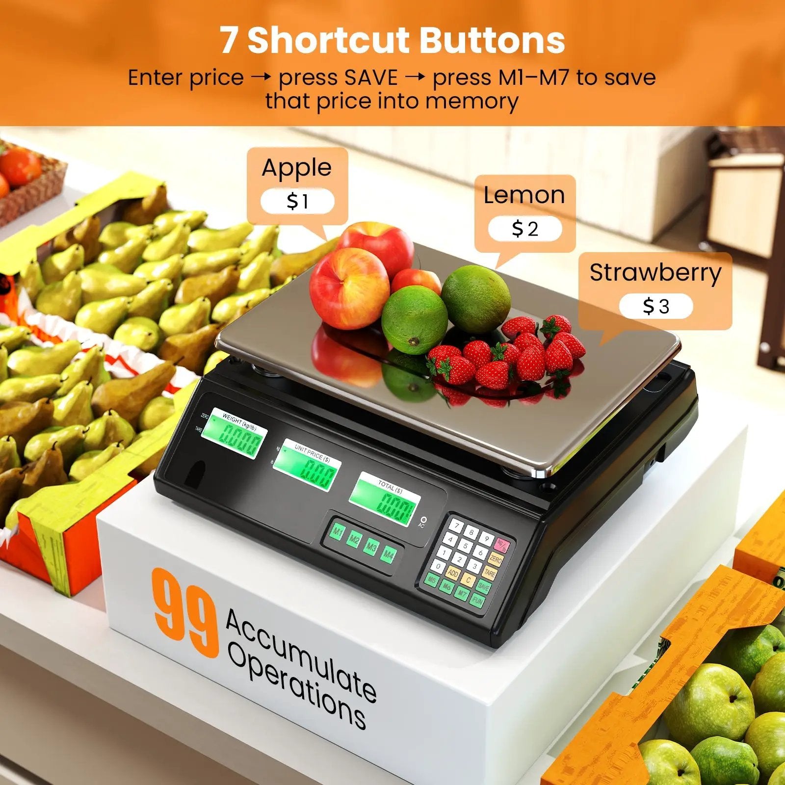 88lb Price Computing Scale Digital Commercial Food Scale with Counting Function by DirectDeals