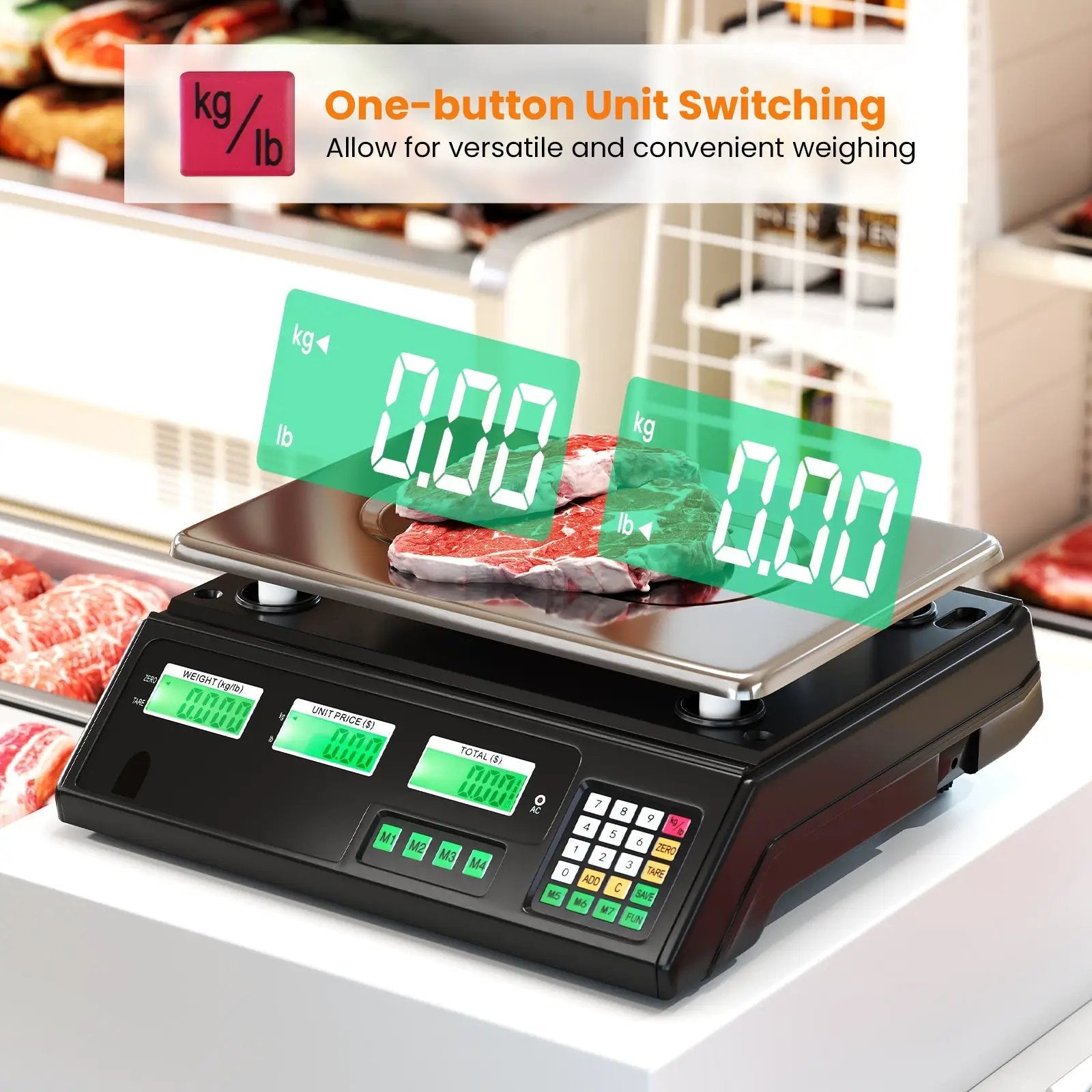 88lb Price Computing Scale Digital Commercial Food Scale with Counting Function by DirectDeals