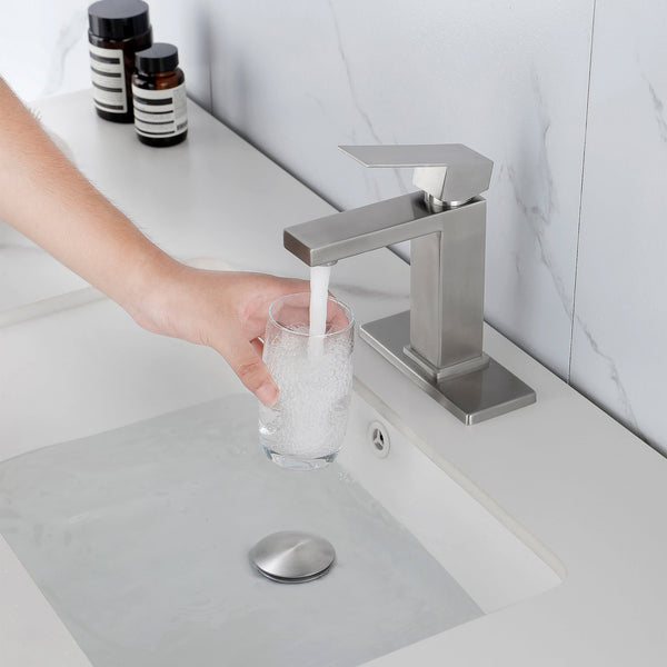 Single Handle Bathroom Sink Faucet with Pop-Up Drain, photo 2 of 4