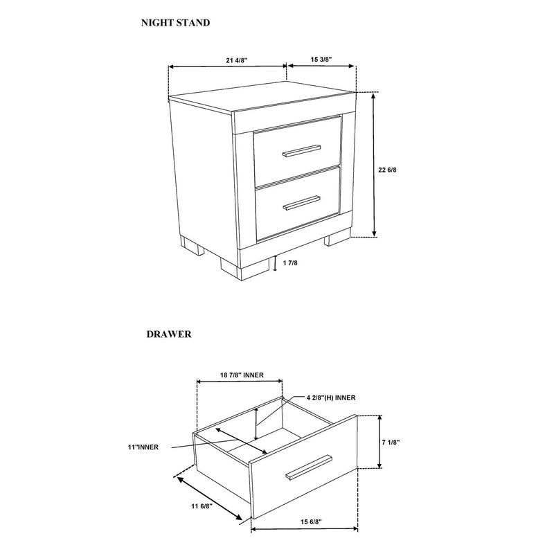 Elsa - 2 Toned Nightstand With Bar Handle And Spacious Drawers by Unique Piece Furniture