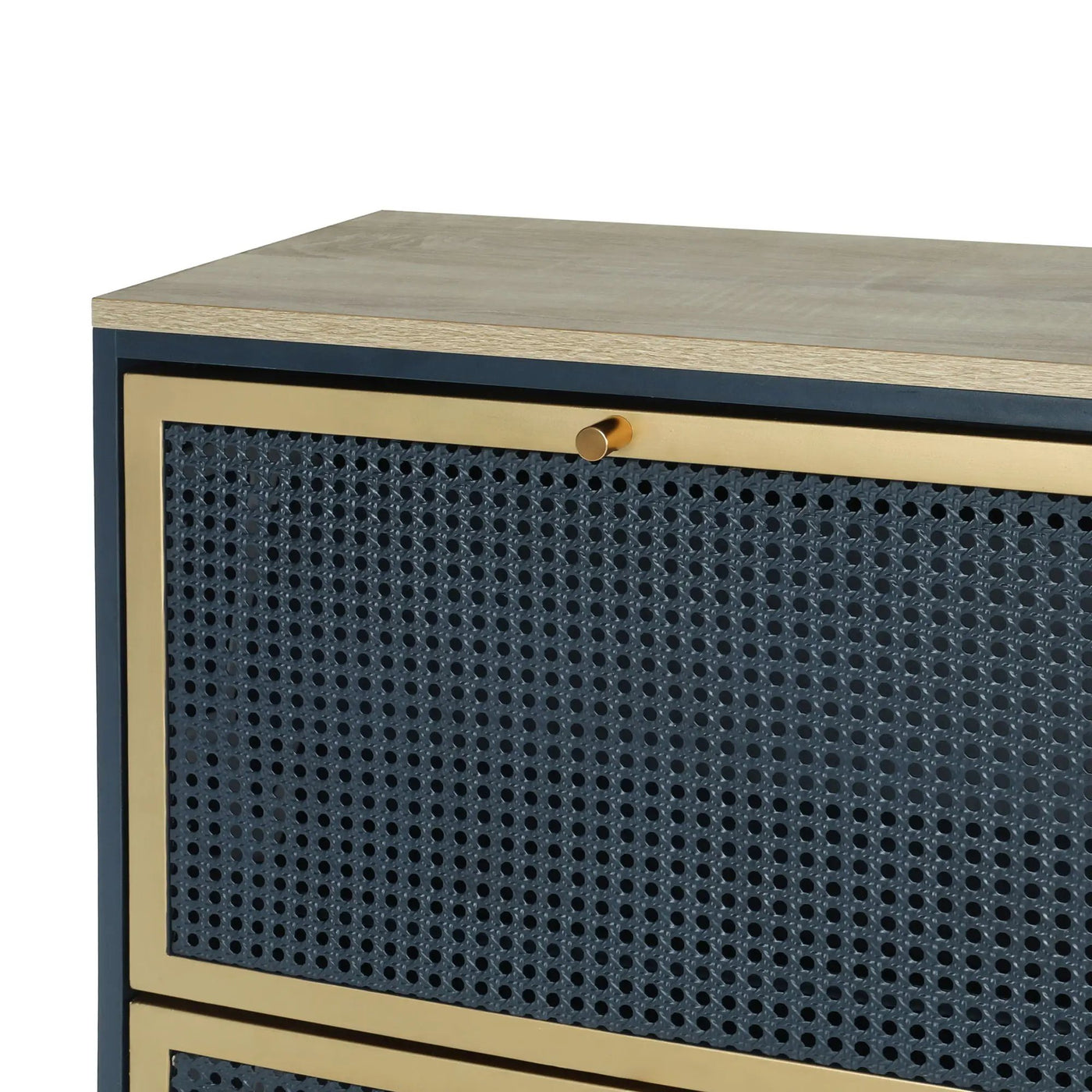 Modern Rattan 3 Door Shoe Rack Cabinet for Entryway by HouseOfZazla