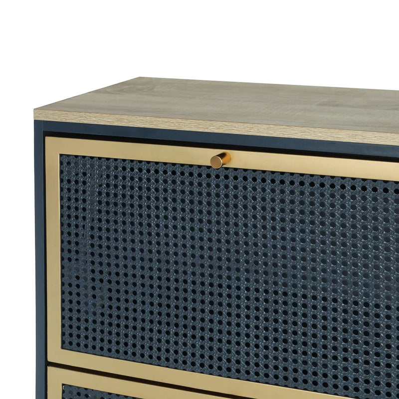 Modern Rattan 3 Door Shoe Rack Cabinet for Entryway by HouseOfZazla