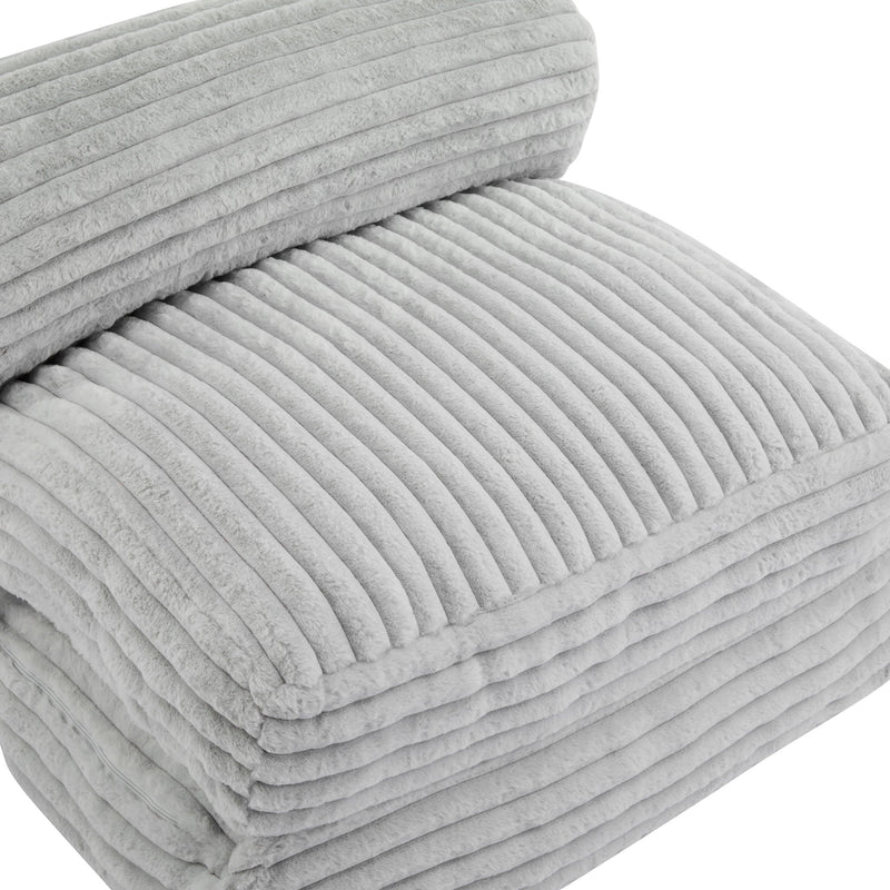 Latina Indoor Foldable Bean Bag Lounge Chair - Light Gray by HouseOfZazla